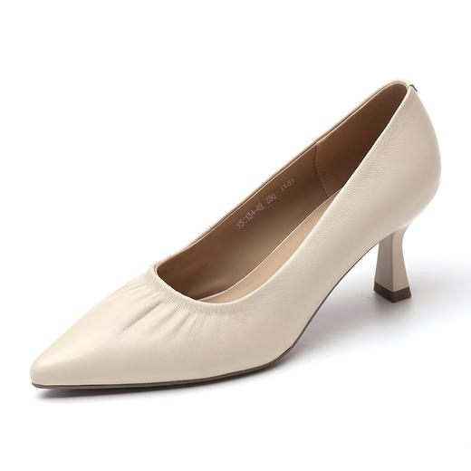 信诺软底妈妈鞋2025新款夏季一脚蹬中年舒适平底单鞋女尖头奶奶鞋X5C134-49 商品图4