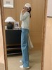 春夏一穿即瘦四面弹侧开叉窄版牛仔裤微阔腿裤 商品缩略图8