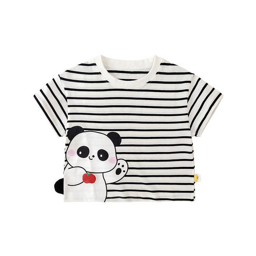 嘟嘟家宝宝小熊卡通T恤夏装儿童休闲纯色短袖上衣年夏季男童衣服 商品图3