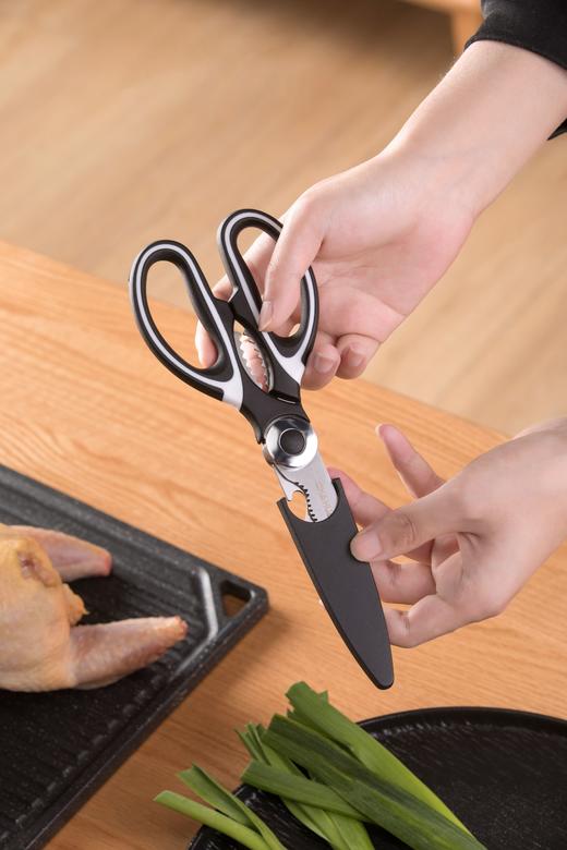 茶花甄享厨用剪刀（黑色） 商品图11