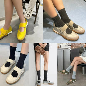 324-9 暴走玛丽珍 原楦 miu Trye系列 弹力魔术贴 玛丽珍 优雅运动休闲鞋