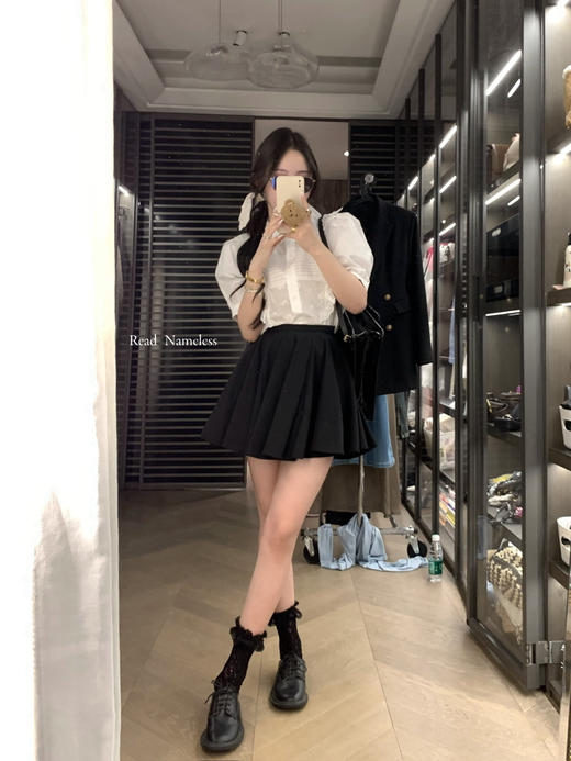 Read Nameless /法式娃娃衬衫短袖+黑色经典伞裙裙裤 2025/4/5 商品图12