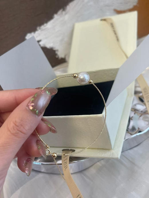 外贸原单路路通珍珠手镯
材质：铜镀14k金➕施家珍珠 商品图7