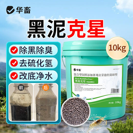 华畜黑泥克星（粪硫菌颗粒）10kg除黑除臭去硫化氢改底净水 商品图0