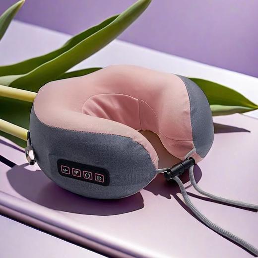 自营（星驰）-揉捏热敷电动颈部按摩器充电护颈U型按摩枕 商品图1