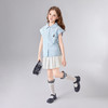 笛莎Deesha 童装女童套装2025夏新款女童休闲度假条纹百褶裙衬衫套装 商品缩略图2