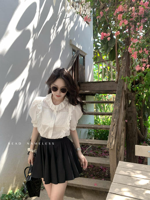 Read Nameless /法式娃娃衬衫短袖+黑色经典伞裙裙裤 2025/4/5 商品图14