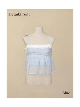 “大小姐系列”棉麻吊带上衣