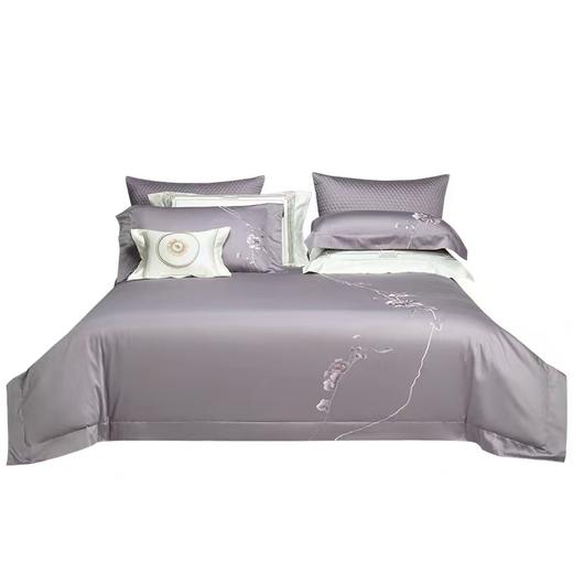 【春上新】10楼 安睡宝 80支长绒棉绣花四件套-夜魅紫 吊牌价6299-6599元 活动价1699-1799元 商品图4