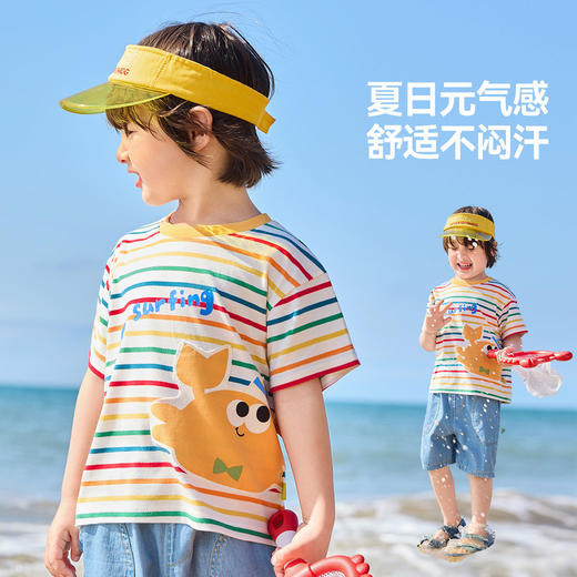 【海洋乐园】嘟嘟家儿童短袖T恤夏季新款宝宝半袖上衣男童t恤童装 商品图2