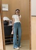 春夏一穿即瘦四面弹侧开叉窄版牛仔裤微阔腿裤 商品缩略图0