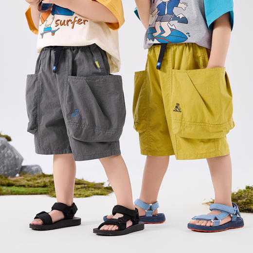 【全棉】嘟嘟家儿童工装短裤夏季男童休闲裤夏装女童裤子童装 商品图2