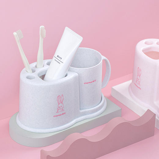 茶花浴室多用牙刷架 商品图9