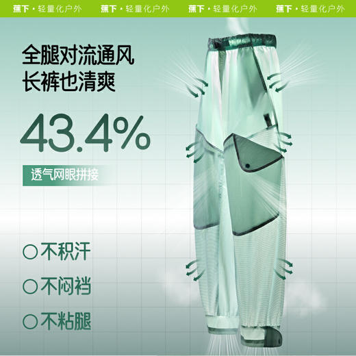 【云粉节】【2件8.5折】6楼蕉下儿童超透气工装户外裤MR985吊牌价199 商品图1
