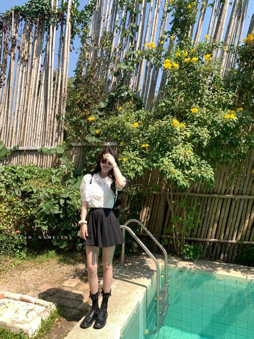 Read Nameless /法式娃娃衬衫短袖+黑色经典伞裙裙裤 2025/4/5 商品图5