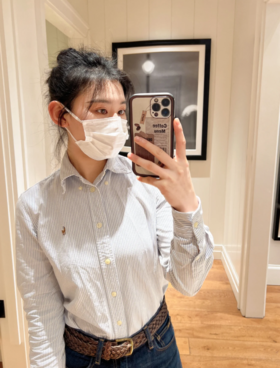 断码清s适合130斤内！独家订单，鲁泰公司订单， Ralph Lauren/POLO 拉夫劳伦RL拉夫经典细条纹衬衫  条纹浅蓝衬衫