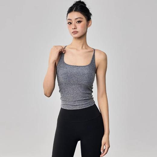 【3~5天发货】跃牌【美度空间】系列 NUF运动内衣女带胸垫工字背心紧身显瘦健身透气上衣WX52007 商品图1