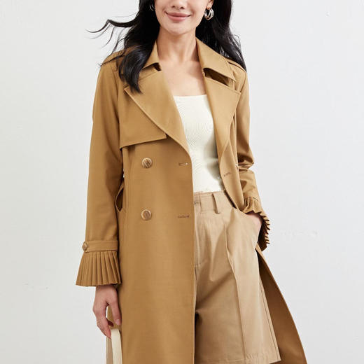 洛诗琳14039明星同款设计感时髦春季中长款风衣外套女603 商品图3