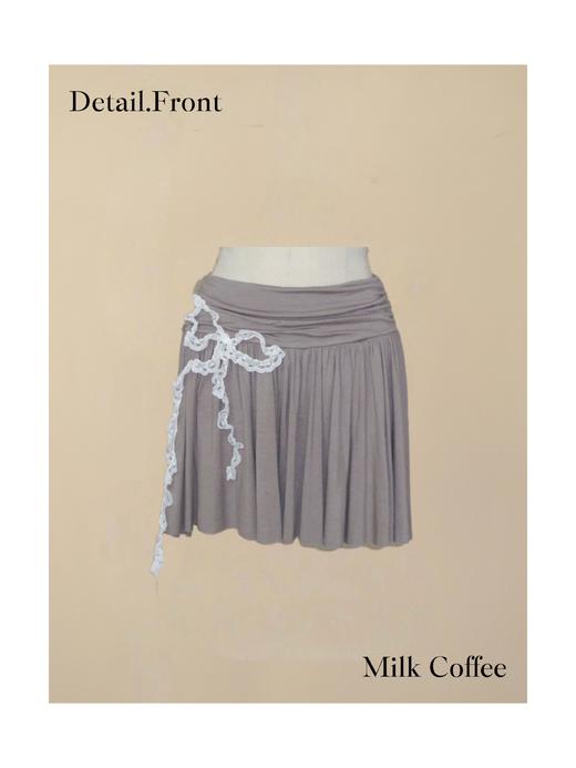 蕾丝蝴蝶结半裙 深蓝/燕麦 商品图2