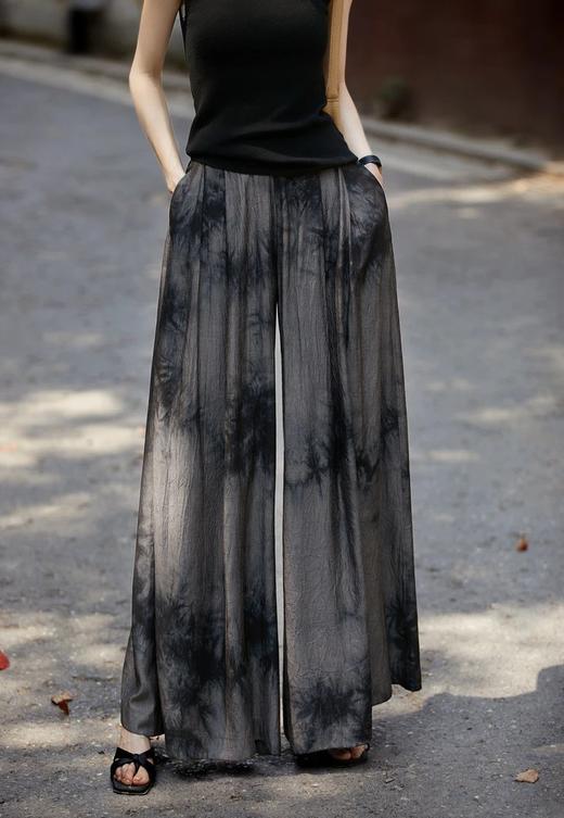 LPIUTY品牌直发！水墨扎染醋酸 短袖B08ZJ-24-7-58/阔腿裤B08ZJ-680708/半身裙B08ZJ-680709 商品图9