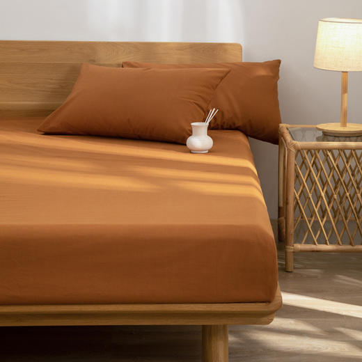 【单品床笠】水洗棉格纹床笠床笠纯色全棉床单简约 商品图7