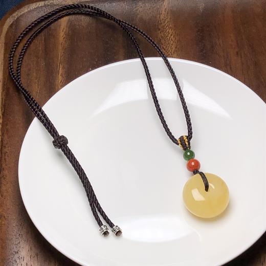 蜜蜡平安扣碧玉南红银饰吊坠 饰品美物 商品图7