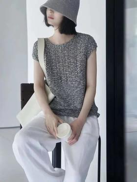 LPIUTY品牌直发！包肩袖镂空肌理针织衫 B08GXX-8829