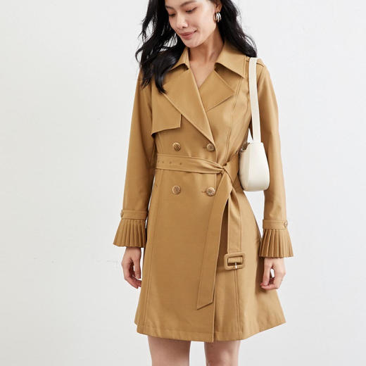 洛诗琳14039明星同款设计感时髦春季中长款风衣外套女603 商品图4