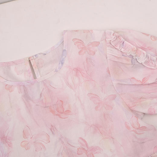 棉果果夏季商场专柜同款女童泡泡袖连衣裙M222701225325 商品图2