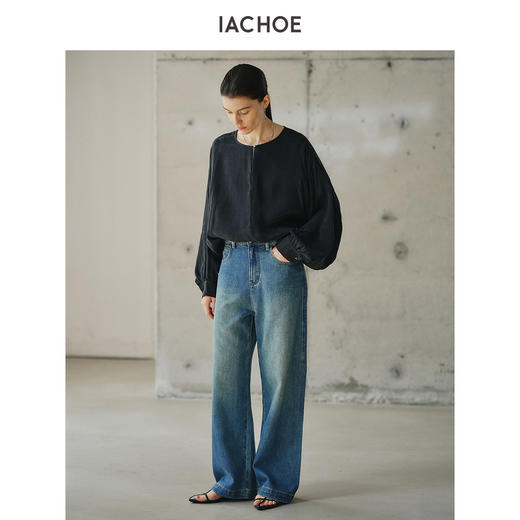 棉仓3621519007-IACHOE含莱赛尔牛仔裤 商品图3