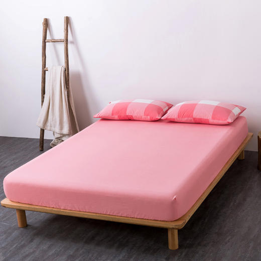 【单品床笠】水洗棉格纹床笠床笠纯色全棉床单简约 商品图14