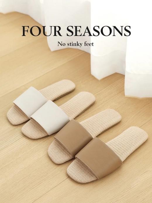 LPIUTY品牌直发！羊皮亚麻拖鞋 B032048 商品图1