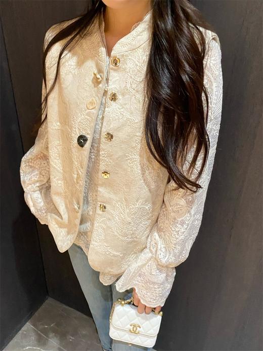 设计师高品刺绣重工国风天然亚麻马甲纯棉麻外套 商品图4