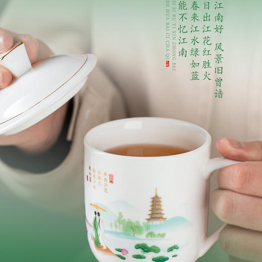 【巳巳如意】青白瓷禅定对杯/旅行茶器套组/羊脂玉瓷禅定杯/德化白瓷茶器 徐建勇大师签章，青蛇逢双春，瑞气满千门，精美包装 gao端豪礼 商品图12