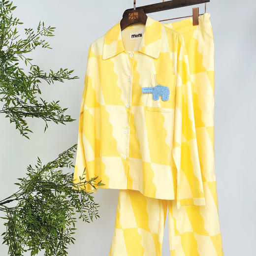 100%纯棉磨毛，情侣款家居服  春夏款睡衣  长袖男女套装 商品图4