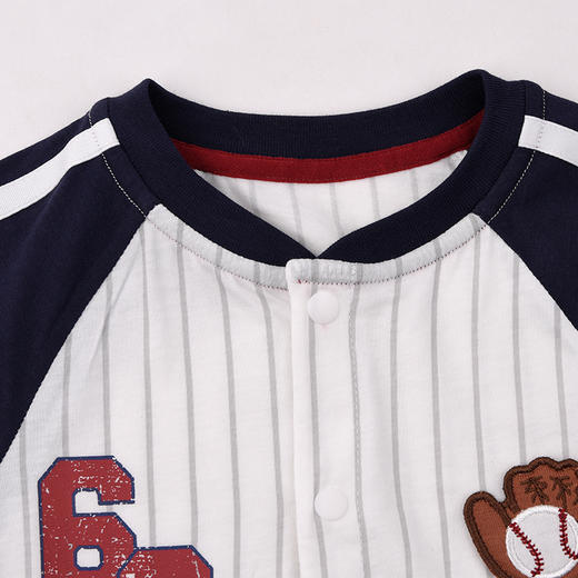 棉果果夏季商场专柜同款男童哈衣爬服时尚运动连体衣M212722225335 商品图3