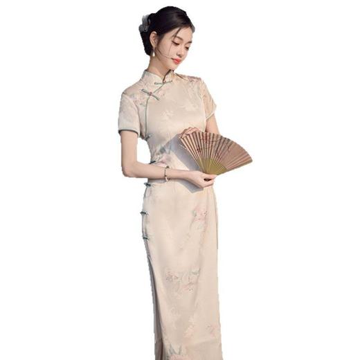 GX复古旗袍2025新款国风印花淡雅年轻款少女小个子日常改良夏季旗袍 商品图4