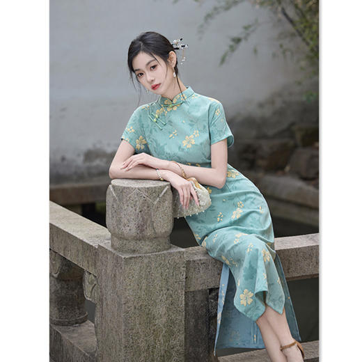 GX复古国风民国女士学院风旗袍2025夏季新款改良中式少女旗袍 商品图3