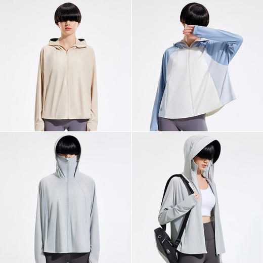 冰丝防晒衣女夏季户外运动薄款冰感防晒服披肩短外套斗篷皮肤衣9002-CC 商品图0