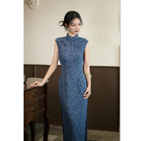 GX中式半开襟双层长款旗袍2025夏款年轻女士气质高端老上海复古旗袍