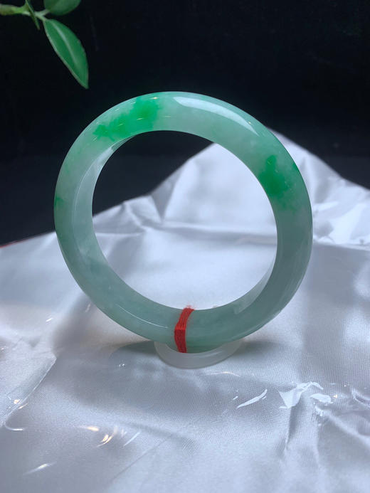 612603，53.8辣绿色手镯，种老色辣绿，腕间一道靓丽的风景 商品图3