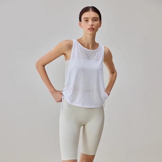 【3~5天发货】跃牌【美度空间】系列 竹节纱瑜伽罩衫女宽松夏季薄款腰抽绳跑步运动背心ADBX52012 商品图3