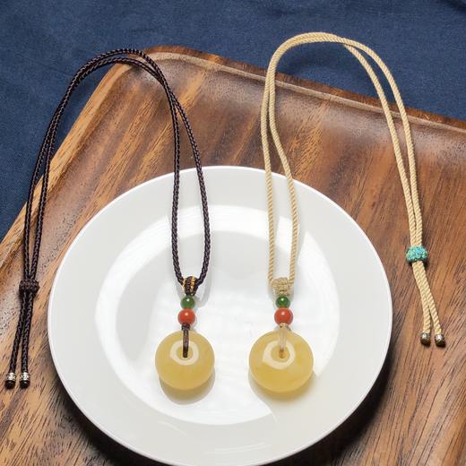 蜜蜡平安扣碧玉南红银饰吊坠 饰品美物 商品图1