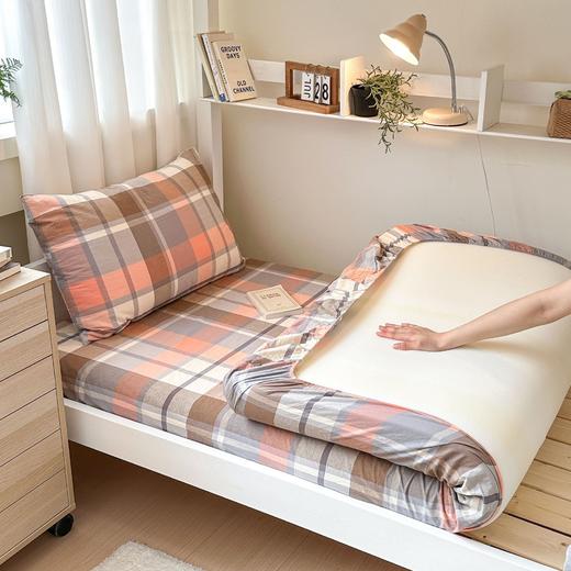【单品床笠】水洗棉格纹床笠床笠纯色全棉床单简约 商品图10