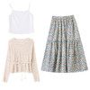 时尚休闲套装，背心+外套+印花半裙三件套裙子HR-YF2558 商品缩略图4