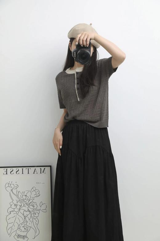 LPIUTY品牌直发！天丝亚麻针织短袖 B0161012 商品图1