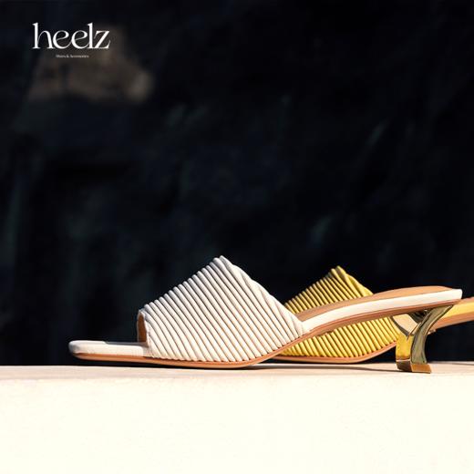 heelz设计师手工鞋履 ｜积木艺术跟纸扇凉鞋  4.5公分 商品图0