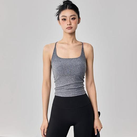 【3~5天发货】跃牌【美度空间】系列 NUF运动内衣女带胸垫工字背心紧身显瘦健身透气上衣WX52007 商品图0