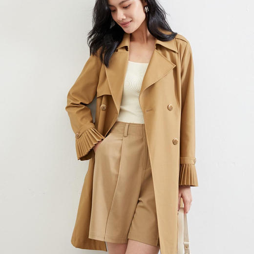 洛诗琳14039明星同款设计感时髦春季中长款风衣外套女603 商品图2