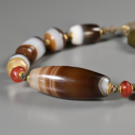 美拉德色系西亚高古缠丝玛瑙手串 商品图3